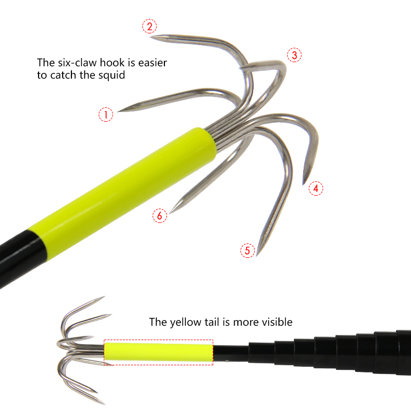 Anzuelo telescópico de calamar - Telescopic Fishing Rod reseña y precio