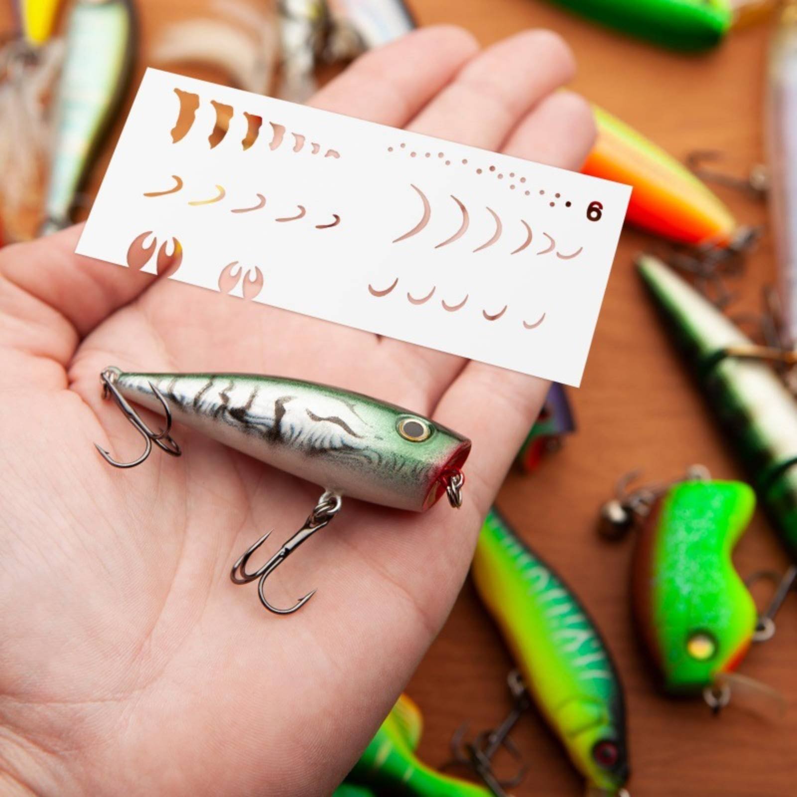 Plantilla para pintar señuelos - Fishing Gear reseña y precio