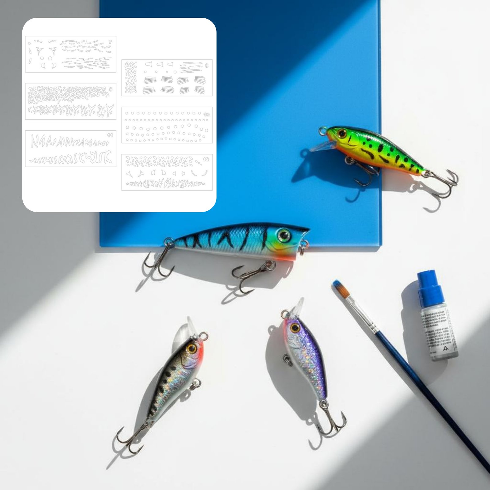 Plantilla para pintar señuelos - Fishing Gear reseña y precio